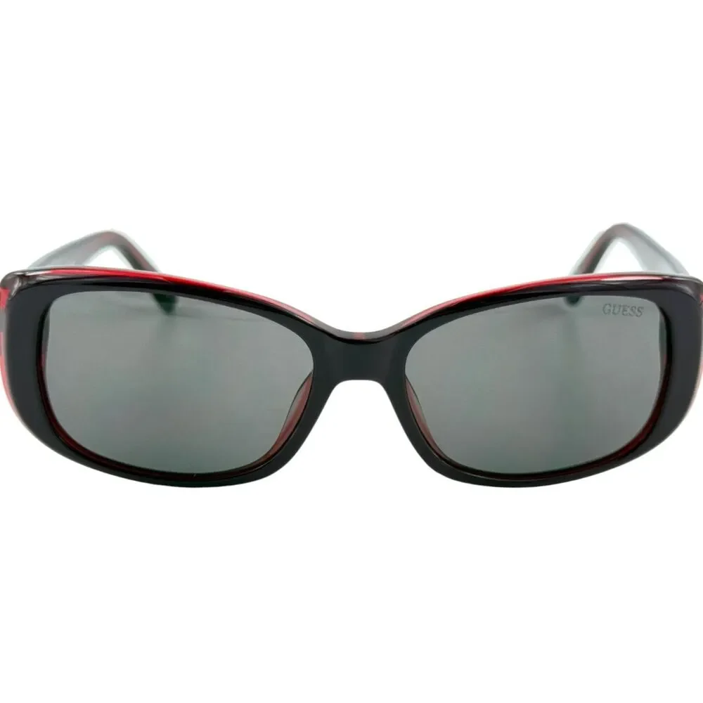 Guess GU7408 Womens Plastic Sunglass 69A Shiny Bordeaux 52-15 Gray Lenses w Case